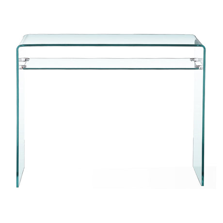 BENT GLASS CONSOLE TABLE