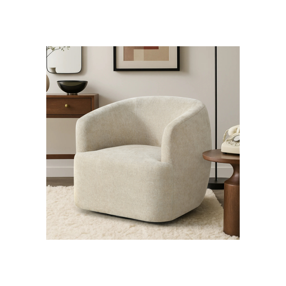 SOFIA SWIVEL CHAIR - LIGHT BROWN