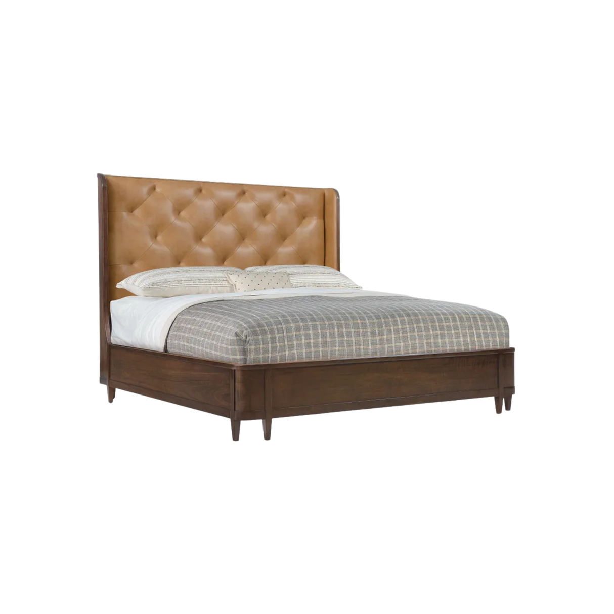 ARCHIVES LEATHER TUFTED KING BED