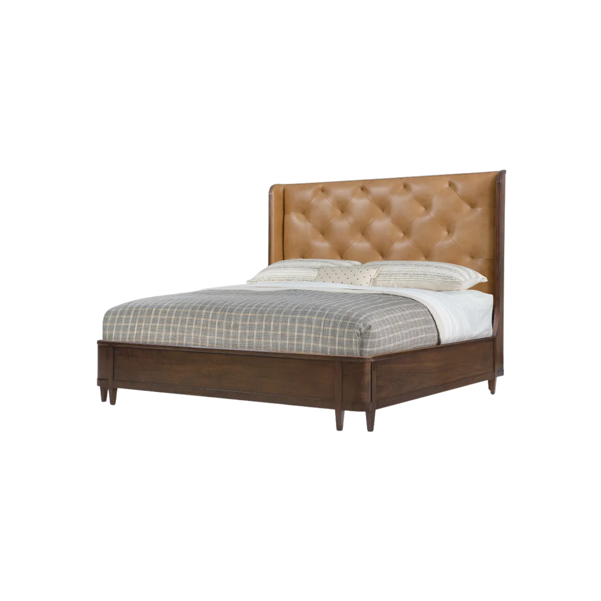 ARCHIVES LEATHER TUFTED KING BED