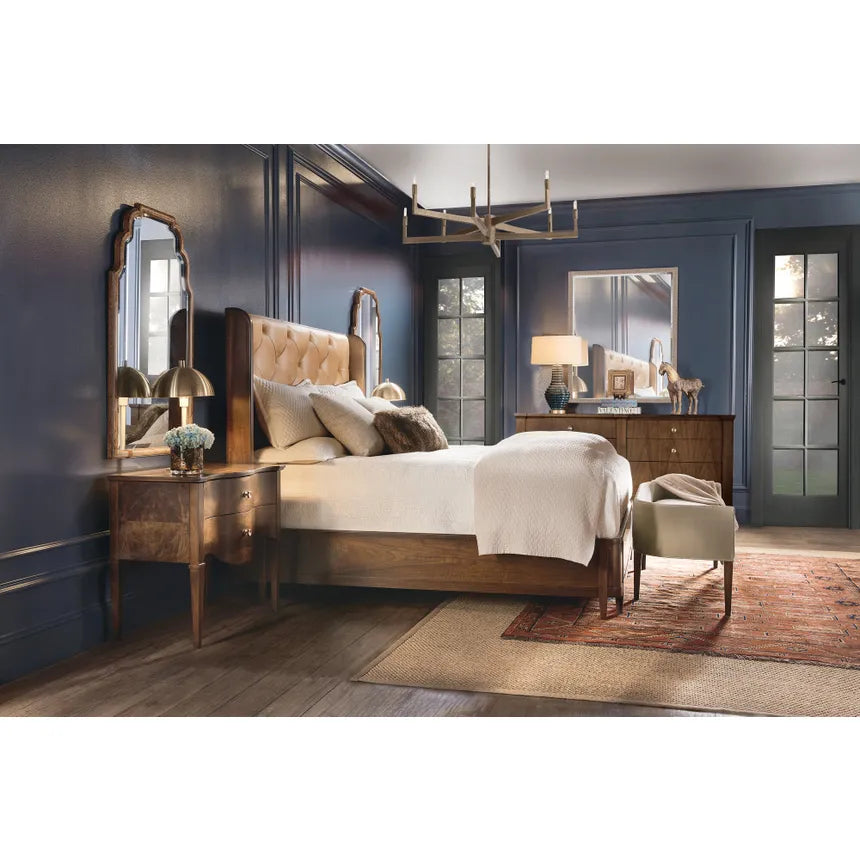 ARCHIVES LEATHER TUFTED KING BED