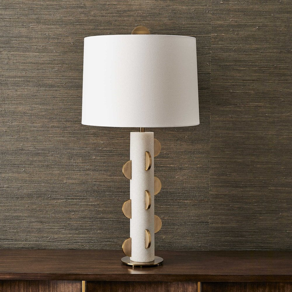 HALF MOON MARBLE TABLE LAMP - FLOOR MODEL