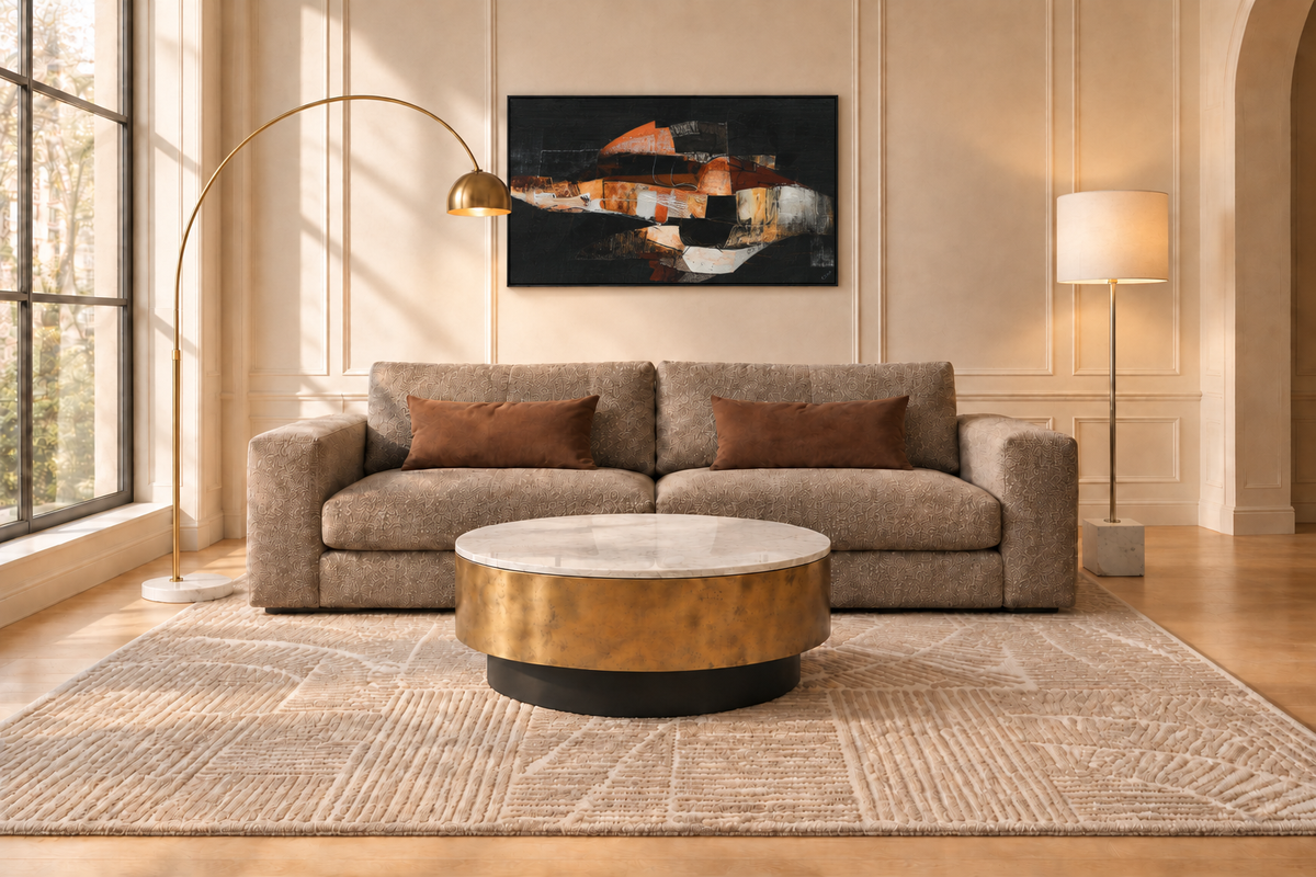 Room setting with horizontal Nocturne artwork