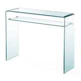 BENT GLASS CONSOLE TABLE