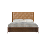 ARCHIVES LEATHER TUFTED KING BED