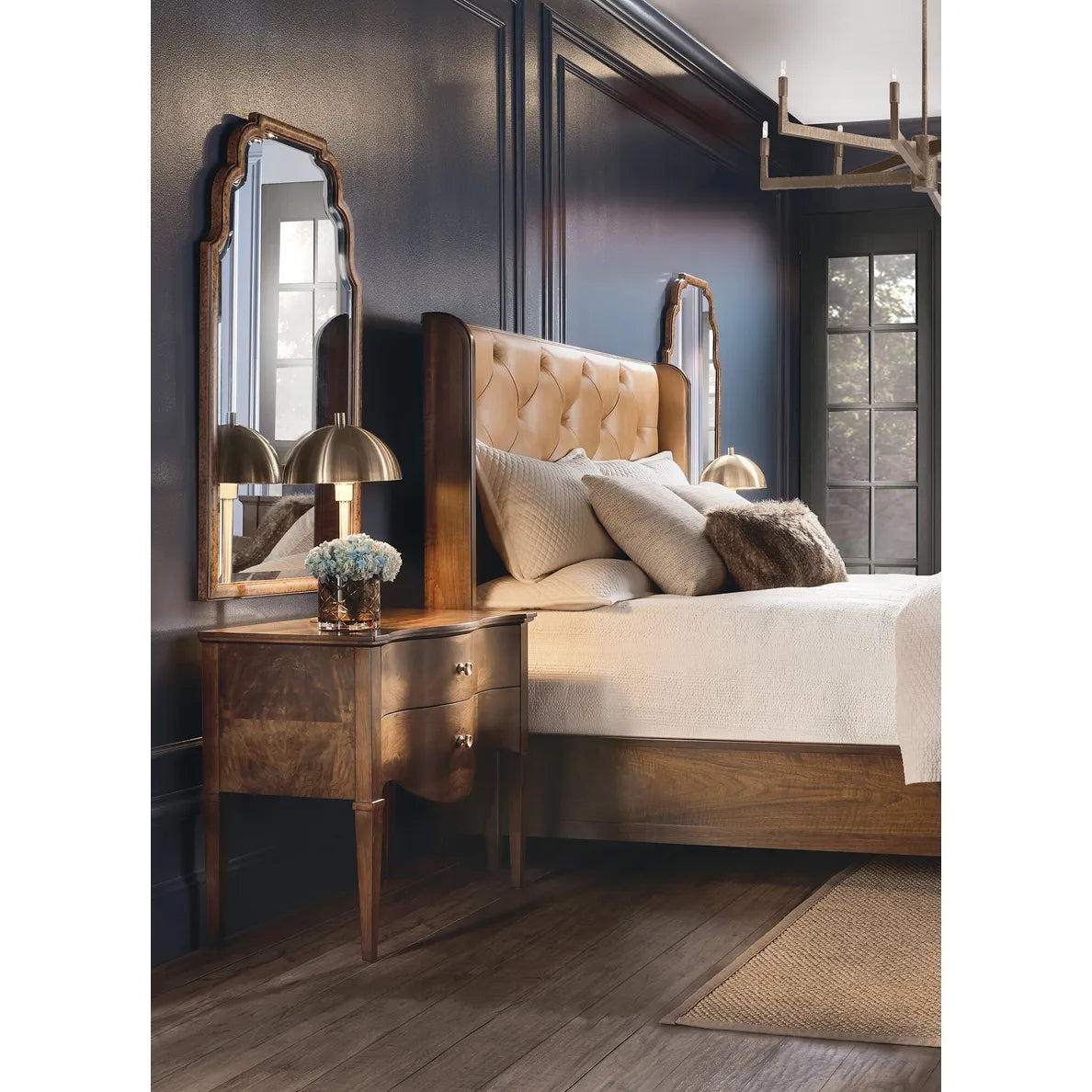 ARCHIVES LEATHER TUFTED KING BED