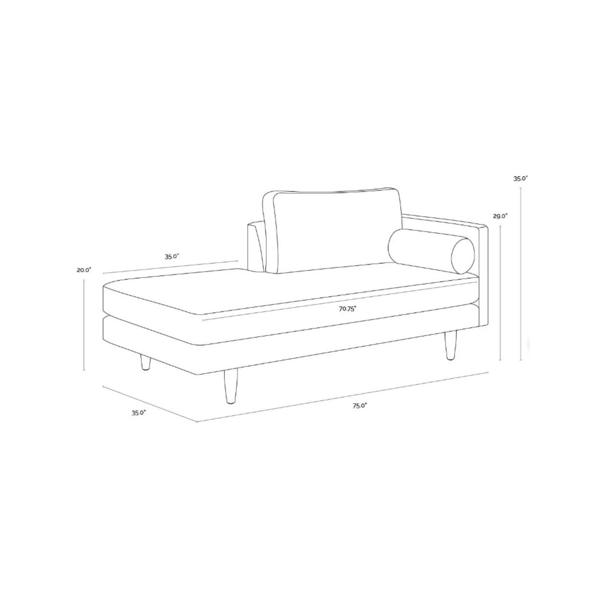 DAYTONA SOFA CHAISE - FLOOR MODEL