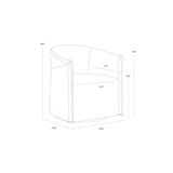 LEONTINE SWIVEL LOUNGE CHAIR