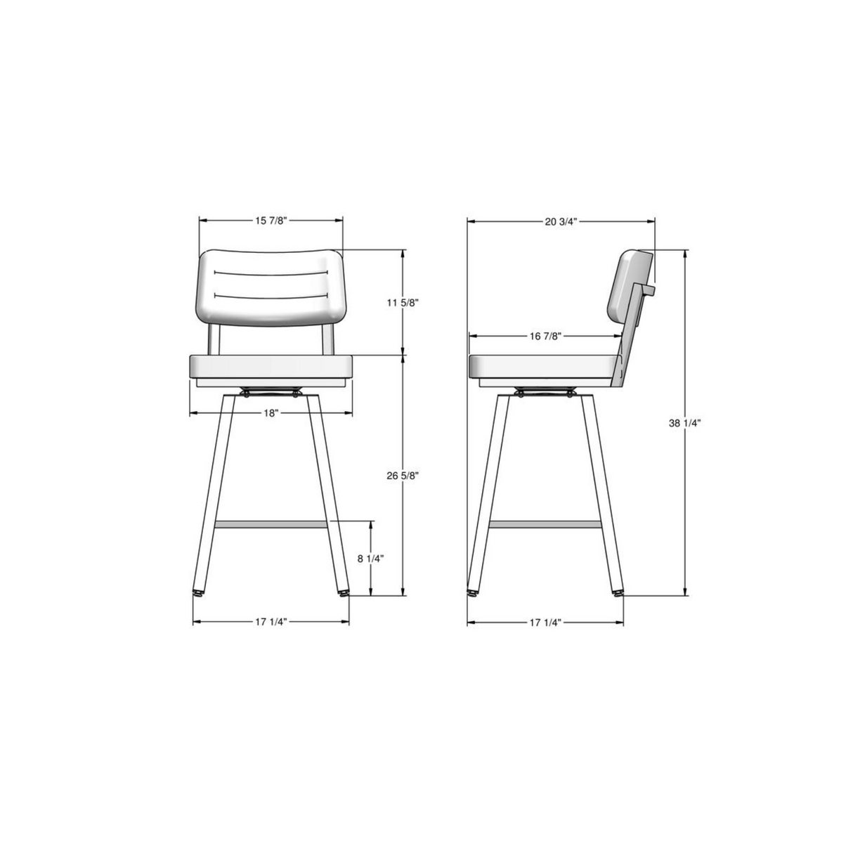 PHOEBE SWIVEL COUNTER STOOL