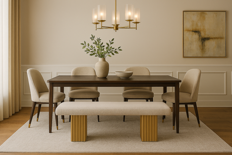 LOTUS METAL PEDESTAL BENCH