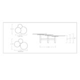 ORBIT 3 TIER COCKTAIL TABLE