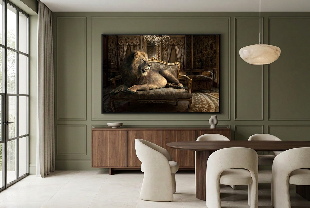 Dining room setting without dimension labels