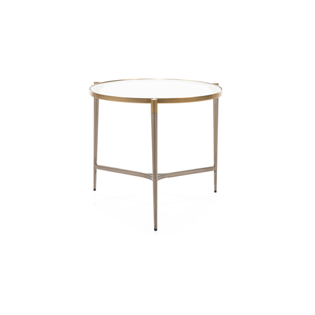 LAURA ROUND COFFEE AND SIDE TABLE