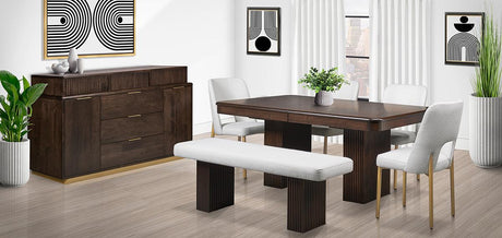 LOTUS DOUBLE PEDESTAL WOOD DINING TABLE