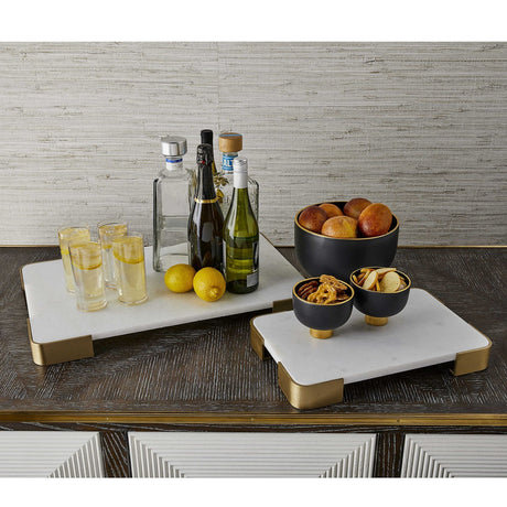 ELEVATED TRAY WHITE MARBLE