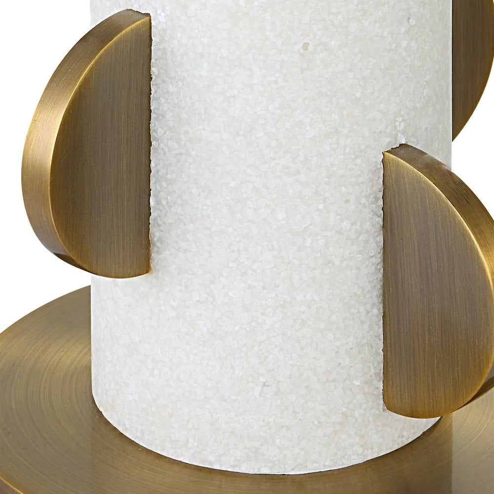 HALF MOON MARBLE TABLE LAMP - FLOOR MODEL